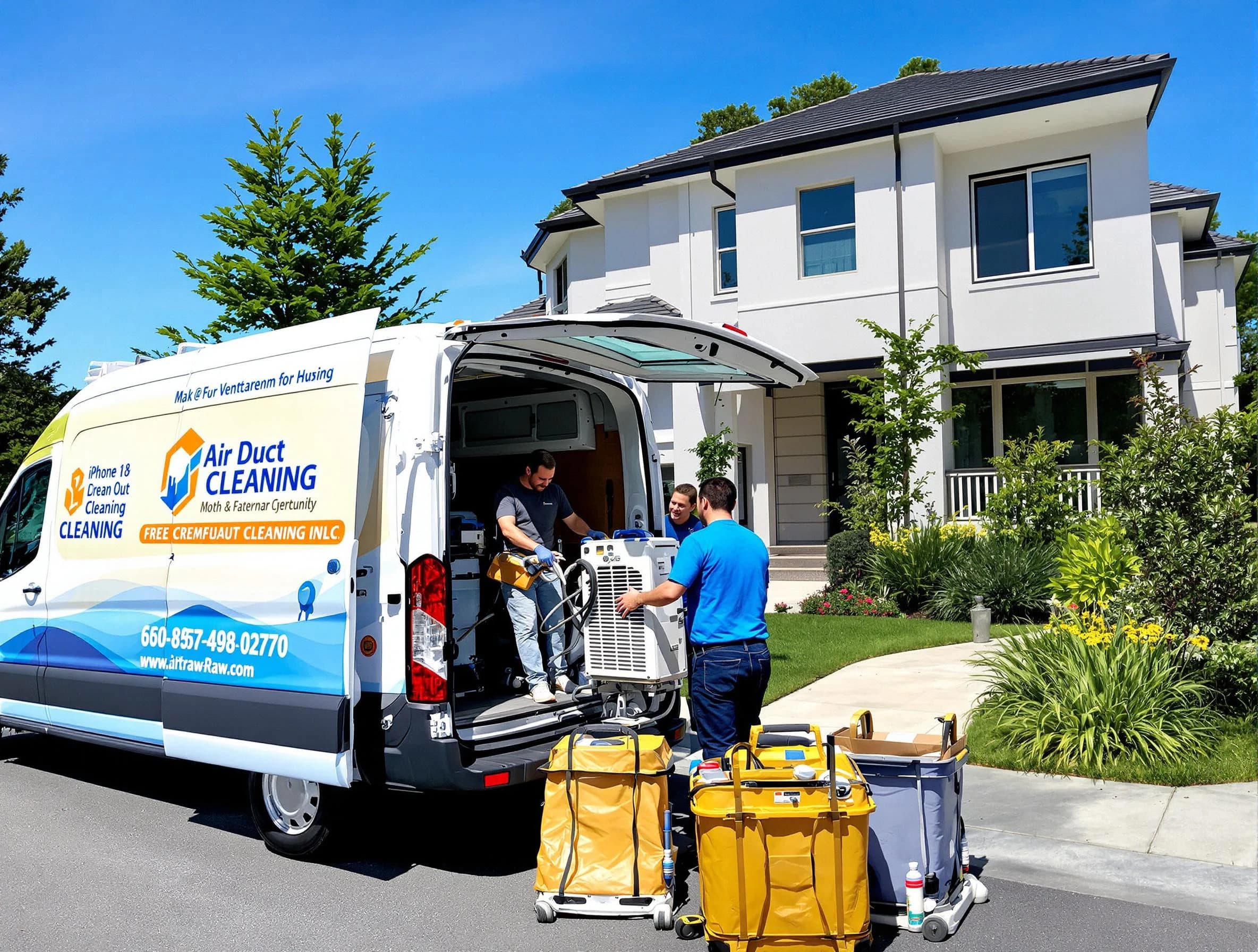 El Monte Air Duct Cleaning technician performing professional air duct cleaning in El Monte