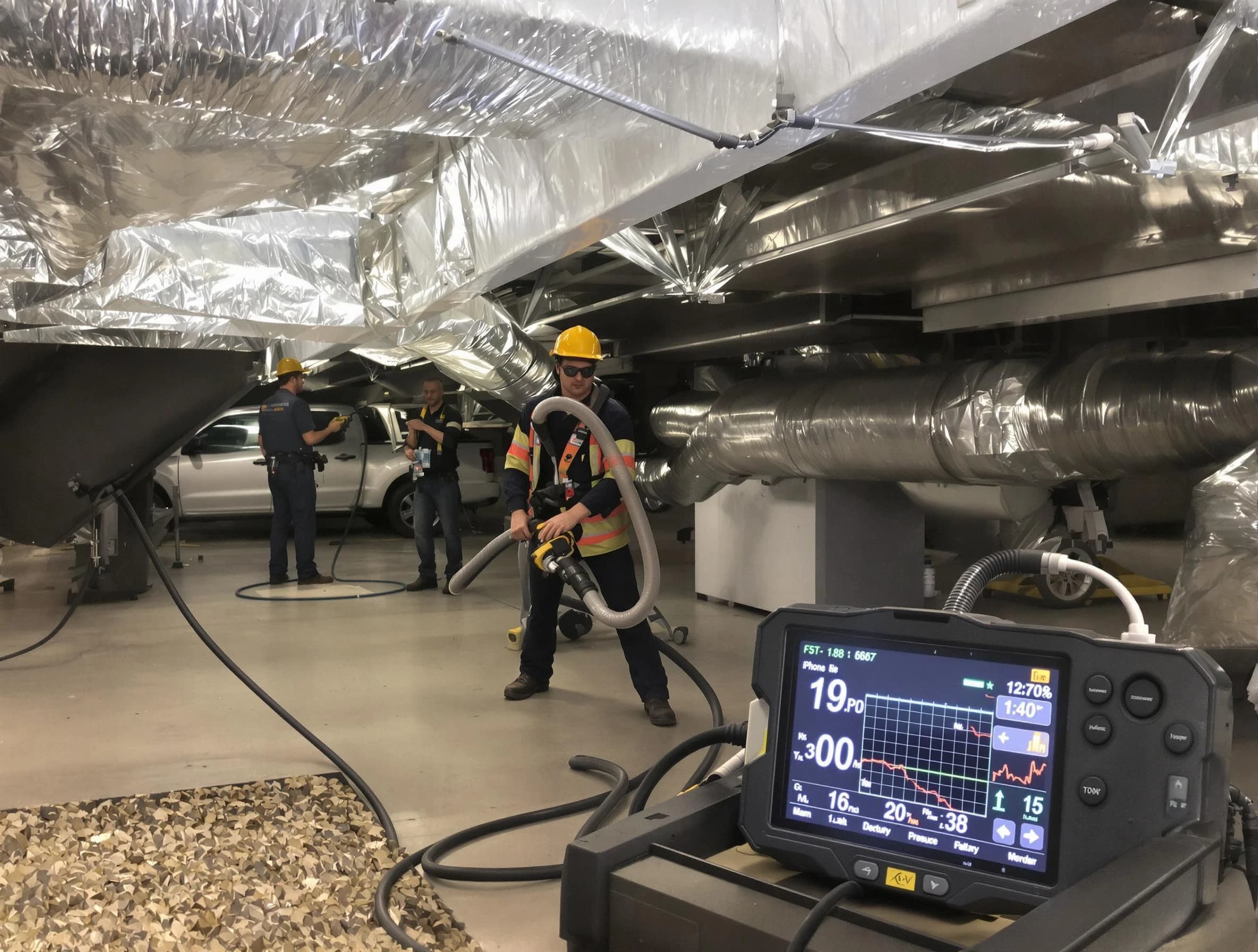 Professional negative pressure duct cleaning by El Monte Air Duct Cleaning in El Monte